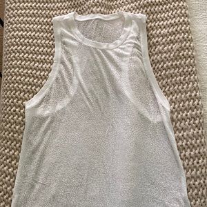 White lululemon racerback tank, size 6